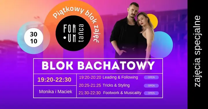 Blok BACHATOWY - piątki w Forum Tańca! | 30.10