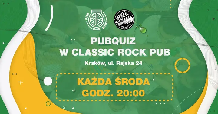 PubQuiz w Classic Rock Pub (Kraków) 🧠 Drużynowy quiz z nagrodami 💰