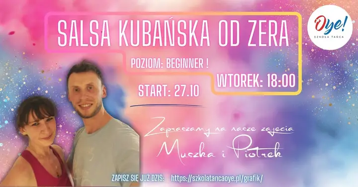 🌴 Nie musisz mieć pary! Wtorkowa Salsa Kubańska od zera w Szkoła Tańca Oye!